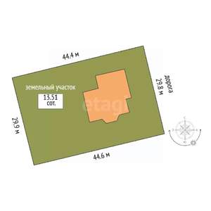 Дом 309м², 2-этажный, участок 14 сот.