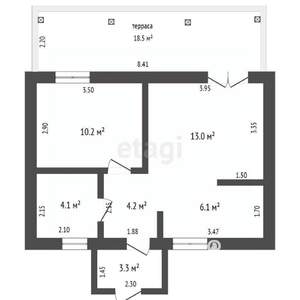 Дом 46м², 1-этажный, участок 15 сот.