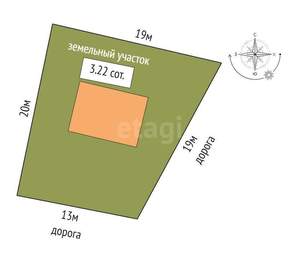 Дом 50м², 1-этажный, участок 4 сот.