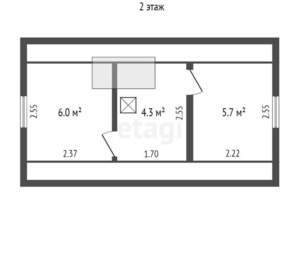 Дом 40м², 2-этажный, участок 9 сот.
