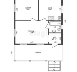 Дом 50м², 1-этажный, участок 4 сот.