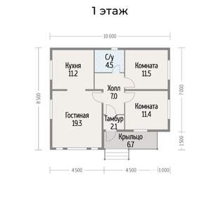 Дом 75м², 1-этажный, участок 8 сот.