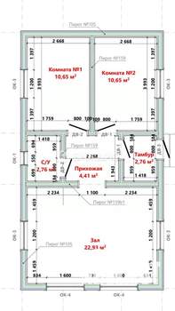 Дом 60м², 1-этажный, участок 10 сот.
