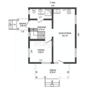 Дом 70м², 2-этажный, участок 6 сот.