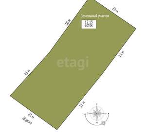 Дом 60м², 1-этажный, участок 12 сот.