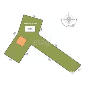 Дом 100м², 1-этажный, участок 24 сот.