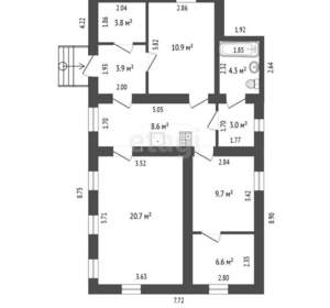 Дом 72м², 1-этажный, участок 10 сот.