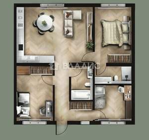 Дом 100м², 1-этажный, участок 5 сот.