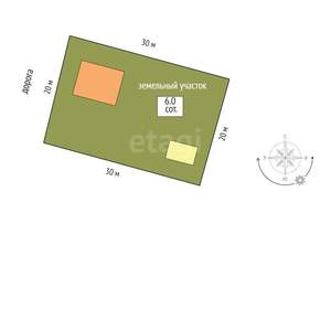 Дача 78м², 2-этажный, участок 6 сот.