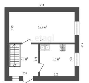 Дом 64м², 2-этажный, участок 5 сот.