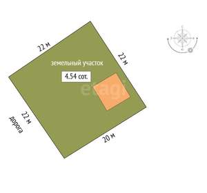 Дом 64м², 2-этажный, участок 5 сот.