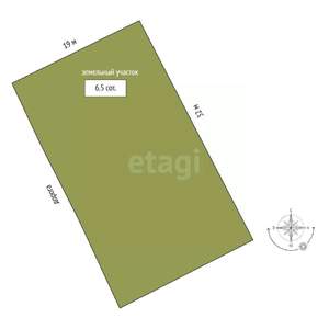 Дом 54м², 2-этажный, участок 7 сот.