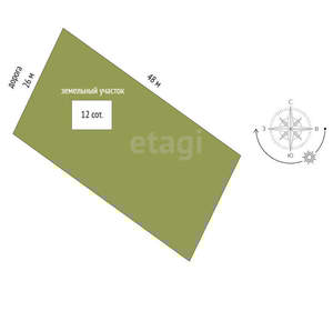 Дом 35м², 2-этажный, участок 12 сот.