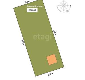 Дом 48м², 2-этажный, участок 10 сот.