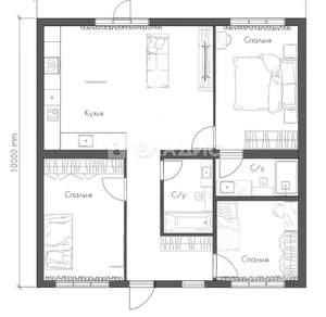 Дом 100м², 1-этажный, участок 5 сот.