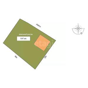 Дом 40м², 2-этажный, участок 8 сот.