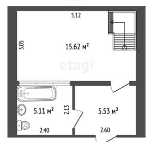 Дом 56м², 3-этажный, участок 5 сот.