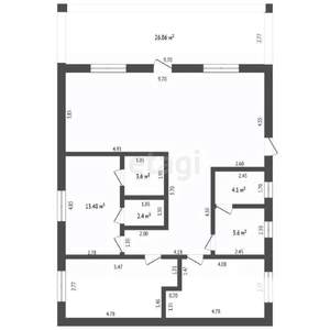 Дом 150м², 1-этажный, участок 10 сот.