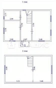 Дом 89м², 2-этажный, участок 5 сот.  