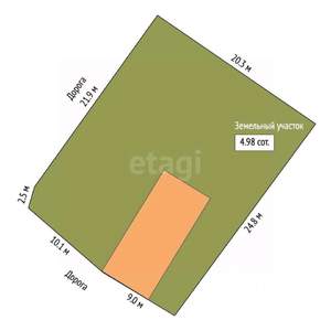 Дом 108м&sup2;, 2-этажный, участок 5 сот.  