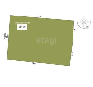 Дом 72м², 1-этажный, участок 6 сот.  