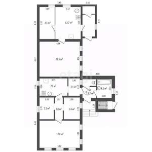 Дом 91м&sup2;, 1-этажный, участок 8 сот.  