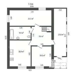Дом 184м², 2-этажный, участок 20 сот.  