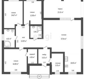 Дом 180м&sup2;, 1-этажный, участок 10 сот.  