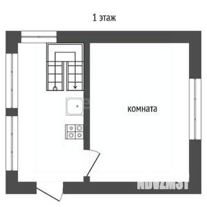 Дом 45м², 1-этажный, участок 5 сот.  