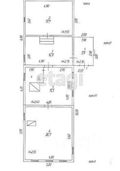 Дом 45м², 1-этажный, участок 37 сот.  