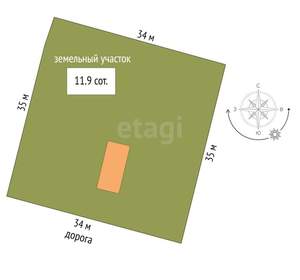 Дача 57м², 2-этажный, участок 12 сот.  