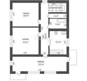 Дом 185м², 3-этажный, участок 15 сот.  