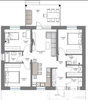 Дом 120м&sup2;, 1-этажный, участок 7 сот.  