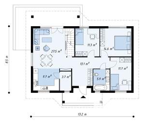 Дом 120м², 2-этажный, участок 10 сот.  