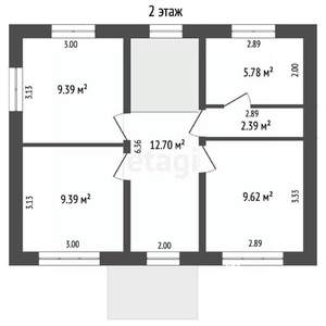Дом 110м², 2-этажный, участок 7 сот.  