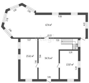 Дом 285м², 2-этажный, участок 7 сот.  