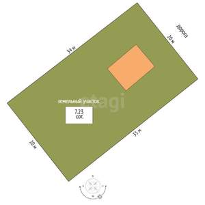 Дом 45м&sup2;, 1-этажный, участок 7 сот.  