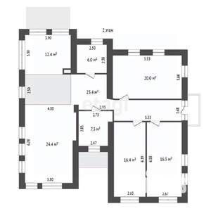 Дом 256м&sup2;, 2-этажный, участок 6 сот.  