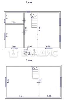 Дом 89м², 2-этажный, участок 5 сот.  
