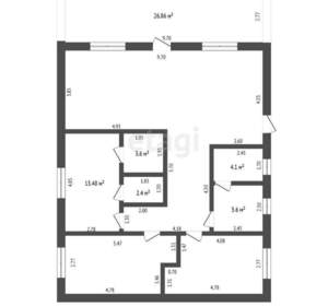 Дом 150м², 1-этажный, участок 10 сот.  