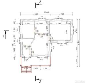 Дом 54м², 1-этажный, участок 12 сот.  