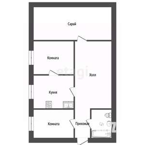 Дом 38м&sup2;, 1-этажный, участок 18 сот.  