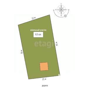 Дом 10м², 1-этажный, участок 8 сот.  