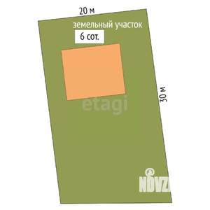 Дом 45м², 1-этажный, участок 6 сот.  