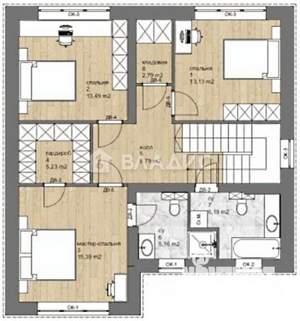 Дом 170м², 2-этажный, участок 7 сот.  