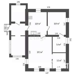 Дом 52м&sup2;, 1-этажный, участок 20 сот.  