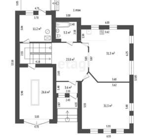 Дом 256м², 2-этажный, участок 6 сот.  