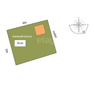 Дом 180м&sup2;, 1-этажный, участок 10 сот.  