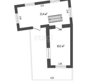 Дом 52м², 2-этажный, участок 6 сот.  