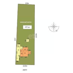 Дом 91м&sup2;, 1-этажный, участок 19 сот.  